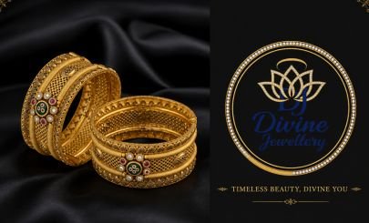 Divine Antique Designer Bangles in 92.5 Silver Gold Plated