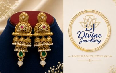 Divine Antique Jhumka Earrings in 92.5 Silver Gold Plated
