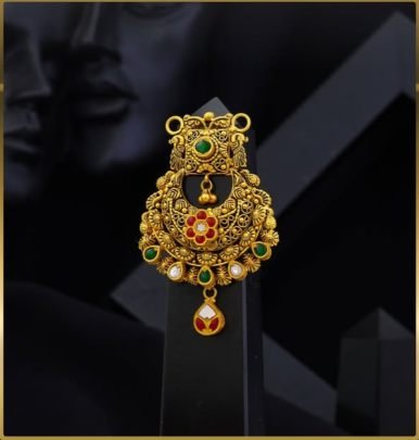 Divine Jewellery 92.5 Silver Gold Plated Traditional Temple Pendant | Ethnic Designer Statement Pendant for Women