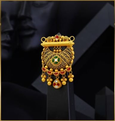 Divine Jewellery 92.5 Silver Gold Plated Traditional Temple Pendant | Ethnic Designer Filigree Pendant for Women