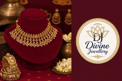 Divine Jewellery Antique Gold-Plated Silver Bridal Choker Necklace Set