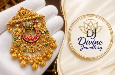 Divine Jewellery Antique Traditional Designer Pendant (92.5 Silver Gold Plated)