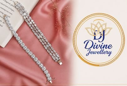 Divine Jewellery Diamond Look Bracelet Set for Women | Silver Finish Designer Party Wear Bracelets