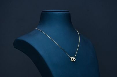 Divine Jewellery Dual Letter Interlock Minimal Pendant Necklace