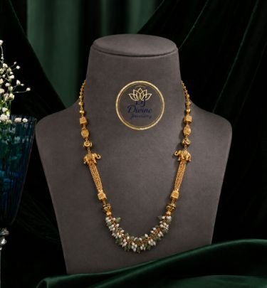 Divine Jewellery Gold Plated Beaded Long Necklace for Women
