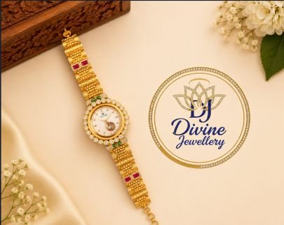 Divine Jewellery Gold Plated Traditional Watch Bracelet for Women