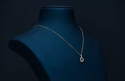 Divine Jewellery Interlocked Heart Crystal Pendant Necklace