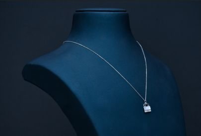 Divine Jewellery Minimal Lock Charm Pendant Necklace