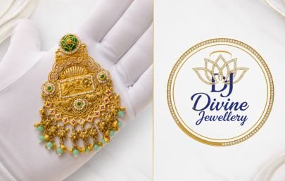 Divine Jewellery Traditional Gold Plated 92.5 Silver Temple Pendant for Women