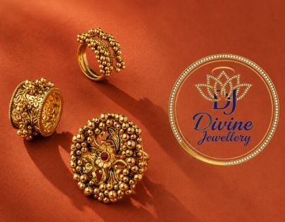 Divine Traditional Gold Plated 92.5 Silver Designer Statement Ring Collection
