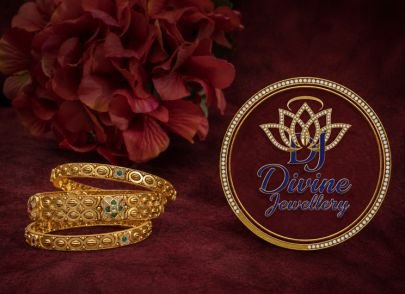 Elegant Floral Designer Bangles – 92.5 Silver Gold Plated